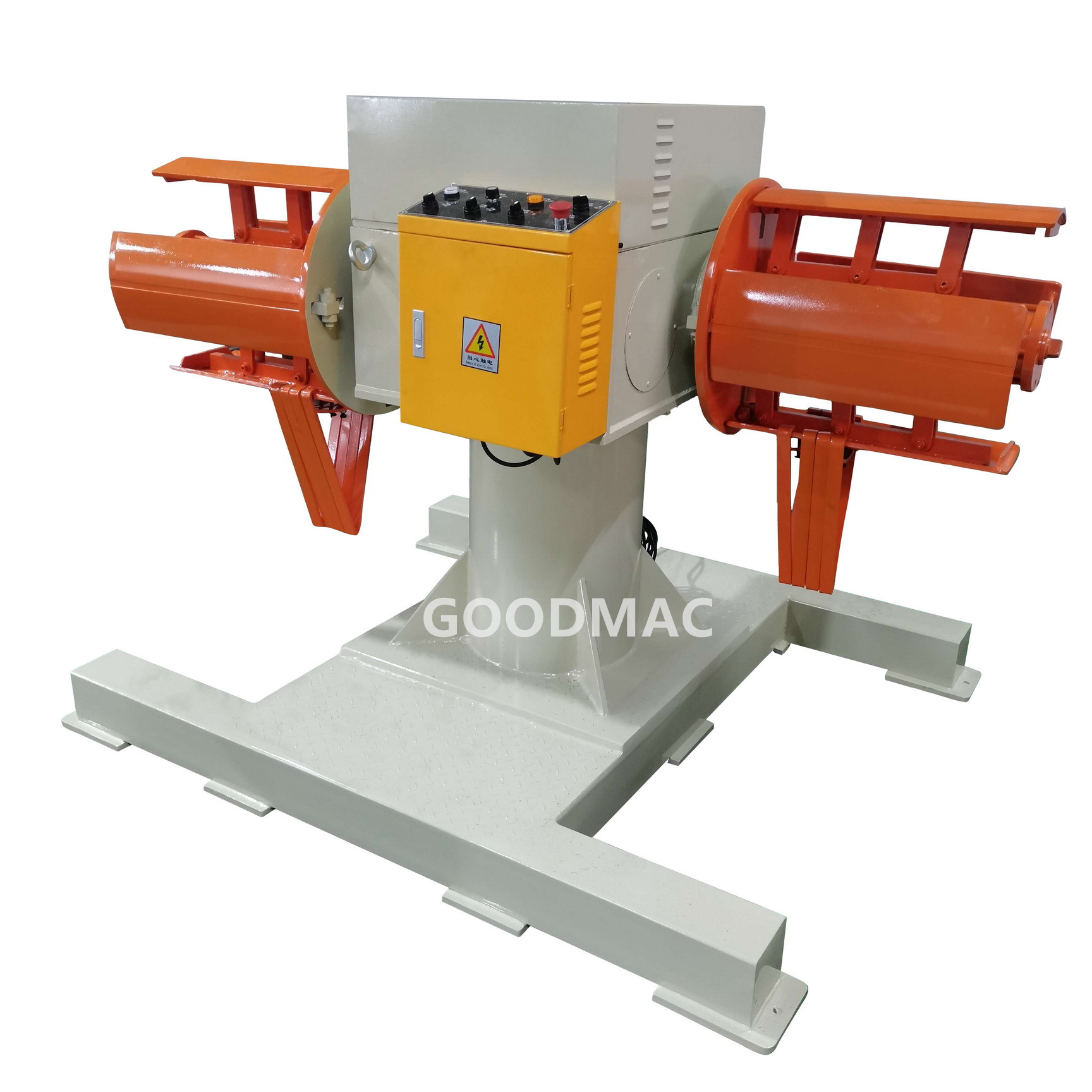 Motorized high quality double head decoilers, model MTD-200M, MTD-300M, MTD-400M, MTD-500M